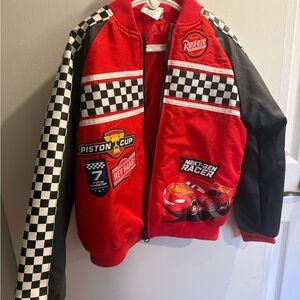 Disney Cars Red and Black Kids Puffer Jacket